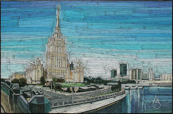 Забиронин Андрей Николаевич. Вид на гостиницу Украина